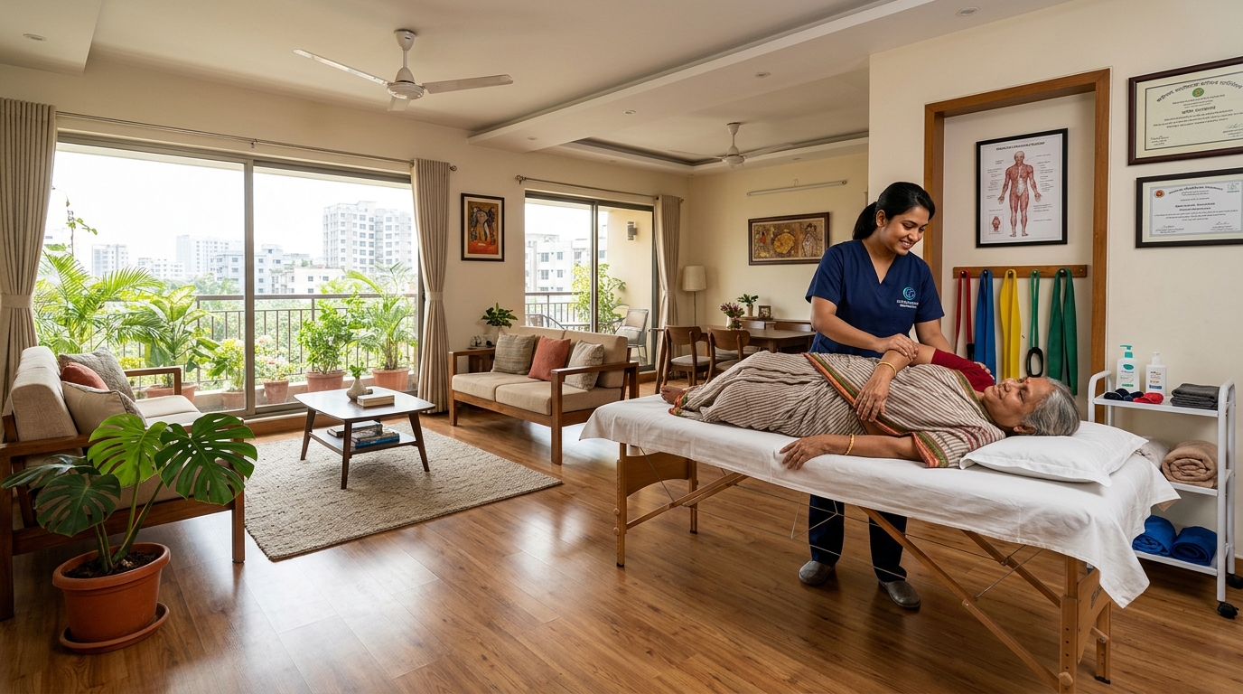 Physiotherapy session at home in Dhaka